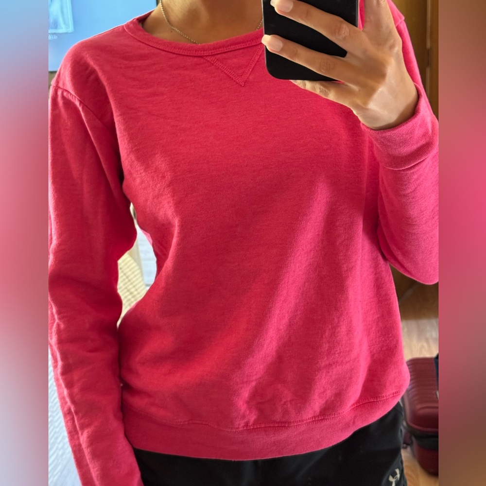 Small Hanes Hot Pink Sweatshirt